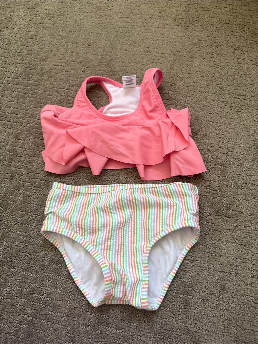 Girls' Pink Ruffle Butts Tankini TSwim Set
